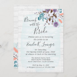 Südliches Land Baumwolle Brautparty Brunch Einladung