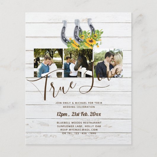 Südliches Land - Rustikales Foto - Hochzeit Flyer (Vorne)