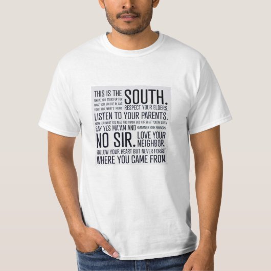 Südliches Manifesto T Shirt (Vorderseite)