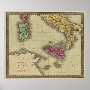 Südliches Teil von Italien Poster
