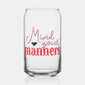 Südliches Zitat: Ihre Mannen rosa rote Monogramm Dosenglas (Vorderseite)