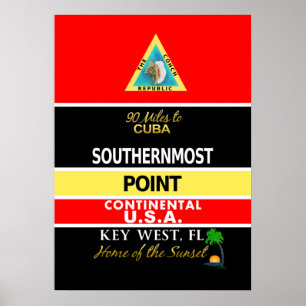 Südlichste Punkt-Boje Key West Poster