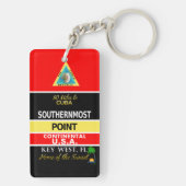 Südlichste Punkt-Boje Key West Schlüsselanhänger (Rückseite)