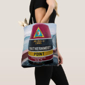 Südlichster Punkt ganz über Druck-Taschen-Tasche Tasche (Von Nahem)