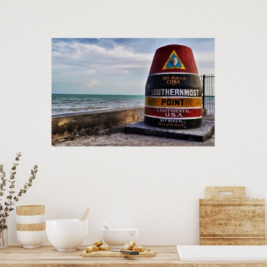 südlichster Punkt im Westen Poster (Küche)