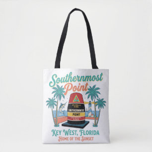 Südlichster Punkt Key West Retro-Tropisches Flair Tasche