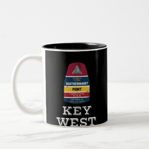 Südlichster Punkt - Schlüssel Key Wests Florida Zweifarbige Tasse