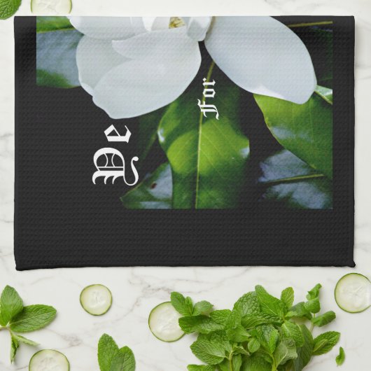 SüdMagnolien mit Leviticus 11:44 Geschirrtuch (Gefaltet)