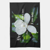 SüdMagnolien mit Leviticus 11:44 Geschirrtuch (Vertikal)