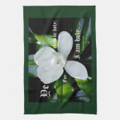 SüdMagnolien mit Leviticus 11:44 Geschirrtuch (Vertikal)