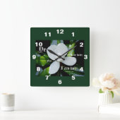 SüdMagnolien mit Leviticus 11:44 Quadratische Wanduhr (Zuhause)