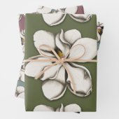 Südmagnolische Blume Gemustert Geschenkpapier Set (Beispiel)