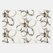 SüdMagnolische Blume Gemusterter Jeden Anlaß Geschenkpapier Set (Vorderseite)