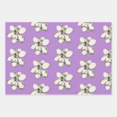 SüdMagnolische Blume Gemustertes Wrapping Paper Geschenkpapier Set (Vorderseite 3)