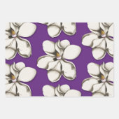 SüdMagnolische Blume Gemustertes Wrapping Paper Geschenkpapier Set (Vorderseite)