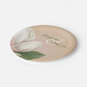 Südmagnolische Blume Hochzeit | Antik Pappteller (Schrägansicht)