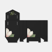 Südmagnolische Blume Hochzeit | Elegant Black Geschenkschachtel (Ungefaltet)