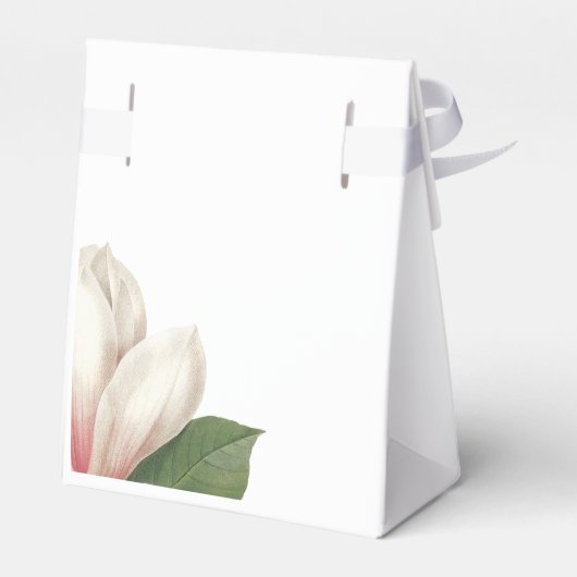 Südmagnolische Blume Hochzeit | Rosa und Weiß Geschenkschachtel (Rückseite)