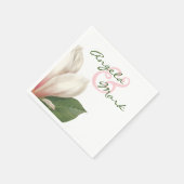 Südmagnolische Blume Hochzeit | Rosa und Weiß Serviette (Ecke)