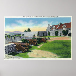 Südmauer, SüdwestBastion, Südbarracks Poster