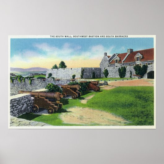 Südmauer, SüdwestBastion, Südbarracks Poster (Vorne)