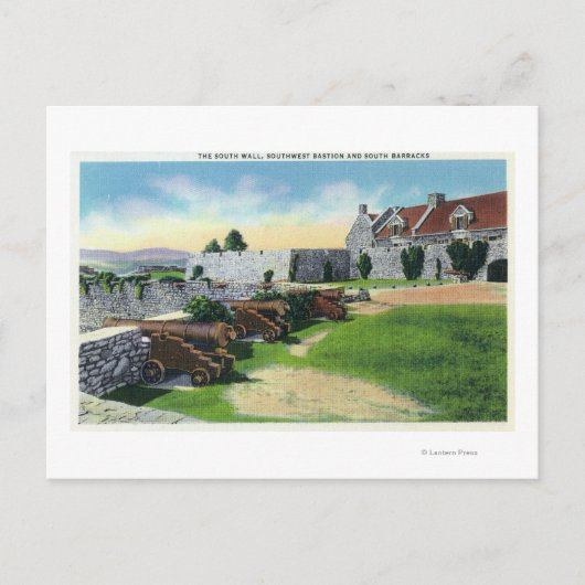 Südmauer, SüdwestBastion, Südbarracks Postkarte (Vorderseite)