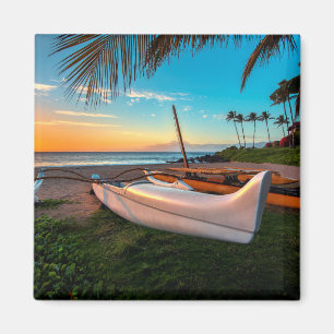 Südmaui-Strand an Sonnenuntergang   Maui, Hawaii Magnet