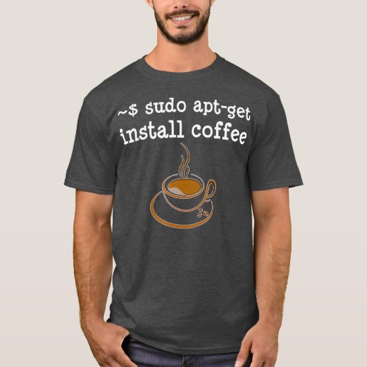 Sudo Apt installieren Kaffeekodierer T-Shirt (Vorderseite)