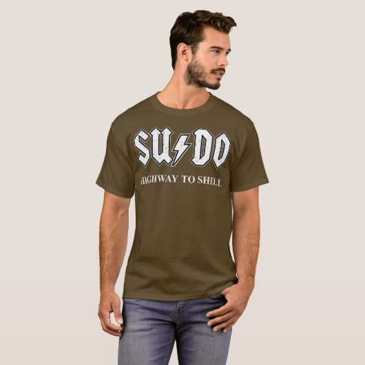 Sudo Highway to Muschel Programmer Linux T-Shirt (Vorne ganz)