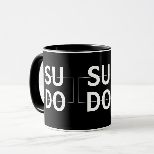 Sudo Linux Tasse (Vorderseite Links)