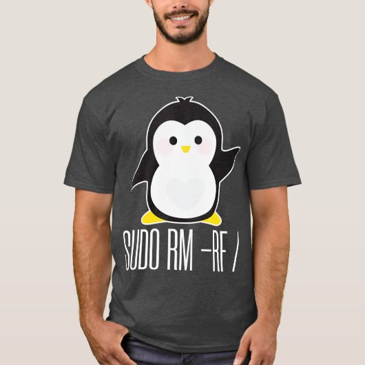 sudo rm rf Funny Linux sysadmin Befehl T-Shirt (Vorderseite)