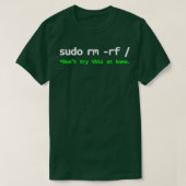 Sudo rm rf Linux Programme Engineer Opensource 1 T-Shirt (Design vorne)