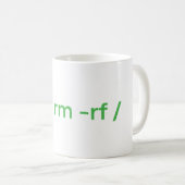 sudo rm - rf - LINUX PUN Kaffeetasse (VorderseiteRechts)