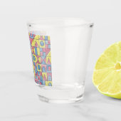 Sudoku 1-Modern Bauhaus Geometrische Kunst Schnapsglas (Rechts)