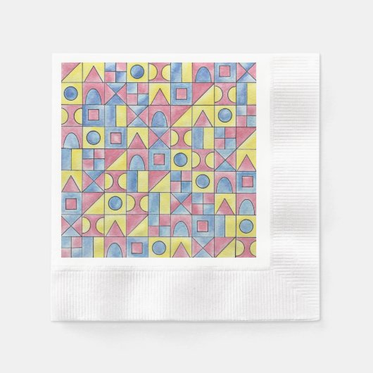 Sudoku 1-Modern Bauhaus Geometrische Kunst Serviette (Vorderseite)
