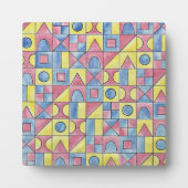 Sudoku 1-Modern Bauhaus Geometrische Wasserfarben Fotoplatte (Vorderseite)