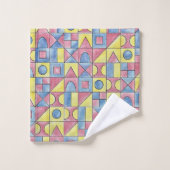 Sudoku 1-Modern Bauhaus Geometrisches Muster Badhandtuch Set (Waschlappen)
