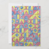 Sudoku 1-Modern Minimalistische Bauhaus Geometrisc Einladung (Rückseite)