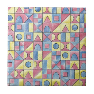 Sudoku 1-Modern Minimalistische Bauhaus Geometrisc Fliese