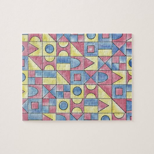 Sudoku 1-Modern Minimalistische Bauhaus Geometrisc Puzzle (Horizontal)