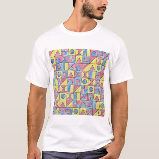Sudoku 1-Modern Minimalistische Bauhaus Geometrisc T-Shirt (Vorderseite)