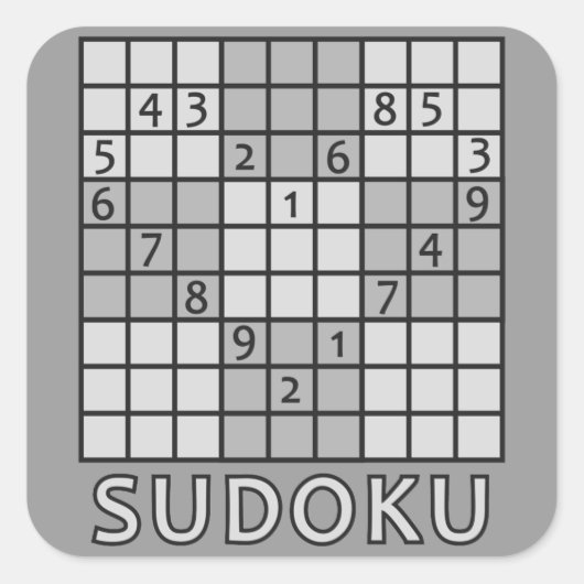SUDOKU Aufkleber (Vorderseite)
