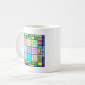 Sudoku Buntglas-Entwurf Kaffeetasse (Vorderseite Links)