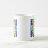 Sudoku Buntglas-Entwurf Kaffeetasse (Mittel)