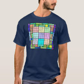 Sudoku Buntglas-Entwurf T-Shirt (Vorderseite)