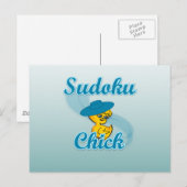 Sudoku Chick #3 Postkarte (Vorne/Hinten)