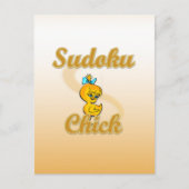 Sudoku Chick Postkarte (Vorderseite)
