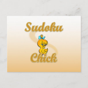 Sudoku Chick Postkarte