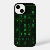 Sudoku Design - Denken Sie daran iPhone Hülle (Rückseite)