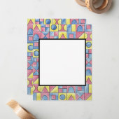 Sudoku Eine moderne geometrische Wasserfarben Kuns Mitteilungskarte (Vorderseite/Rückseite Beispiel)